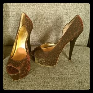 Open toe 5.5-in heels size 8